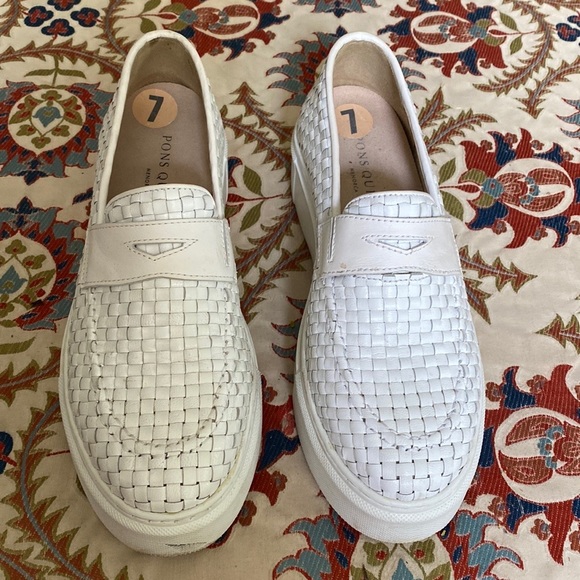 Pons Quintana Shoes - Pons Quintana woven leather platform oxfords